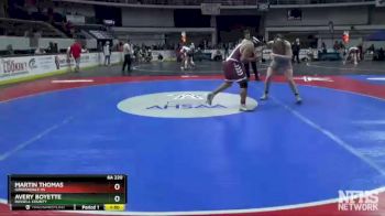 6A 220 lbs Quarterfinal - Martin Thomas, Gardendale Hs vs Avery Boyette, Russell County