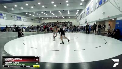 106 lbs Cons. Round 1 - Joshua Albou, Beverly Hills High School Wres vs Vincent Arteaga, Eastvale Elite