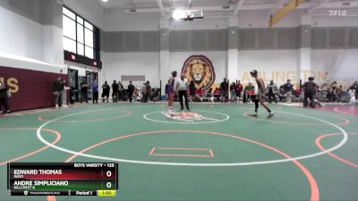 126 lbs Cons. Round 3 - Edward Thomas, Indio vs Andre Simpliciano, Hillcrest B
