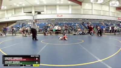 53 lbs Quarterfinal - Vincent Obregon, Bulldog Premier Wrestling Club vs Vincent Burgo, Team Tulsa Wrestling Club