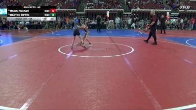 61 lbs Cons. Round 4 - Dayton Riffel, Magic City Wrestling Club vs Hawk Hecker, North Big Horn Rams