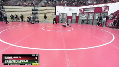 67 lbs Champ. Round 1 - Andrew Manolopoulos, Region Wrestling Academy vs Gunnar Hensley, Red Cobra WA