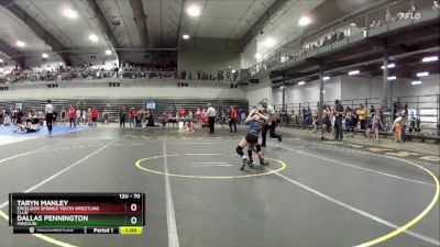 70 lbs Round 1 - Taryn Manley, Excelsior Springs Youth Wrestling Club vs Dallas Pennington, Missouri