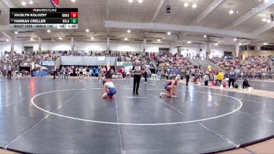 Girls 138 lbs Champ. Round 1 - Jocelyn Kolozsy, Montgomery Central High School vs Hannah Creller, Walker Valley High School