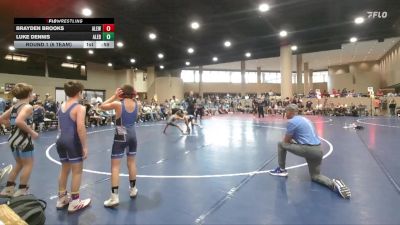 70 lbs Round 1 (6 Team) - Luke Dennis, Alabama Elite Blue vs Brayden Brooks, Alabama Elite Red