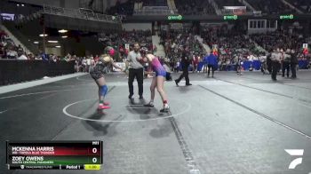 119 lbs Champ. Round 1 - Zoey Owens, South Central Punishers vs McKenna Harris, WR- Topeka Blue Thunder