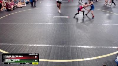 46 lbs Round 1 - Oliver Broersma, Cane Bay Cobras vs Henry Yeoman, CORE Wrestling