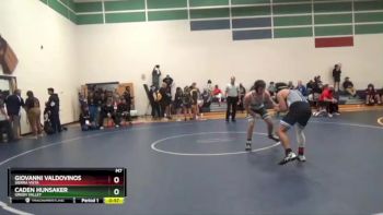 160 lbs Cons. Round 3 - Caden Hunsaker, Green Valley vs Giovanni Valdovinos, Sierra Vista