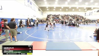 144 lbs Champ. Round 2 - Kenji Ineno, Santa Monica High School Wrest vs Jacob Salas, Corona 100