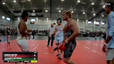 215 lbs Round 3 (4 Team) - Zachary Leftwich, Osprey WC vs Javian Aguon, Capital City WC