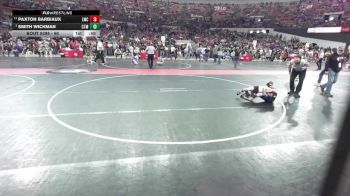 66 lbs Quarterfinal - Smith Wickman, Evansville Wrestling Club vs Paxton Barbiaux, Luxemburg-Casco Wrestling Club