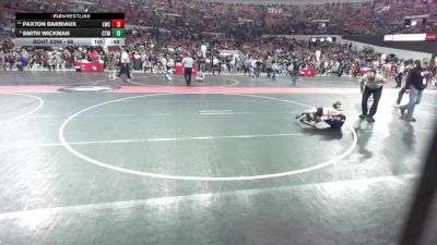 66 lbs Quarterfinal - Smith Wickman, Evansville Wrestling Club vs Paxton Barbiaux, Luxemburg-Casco Wrestling Club