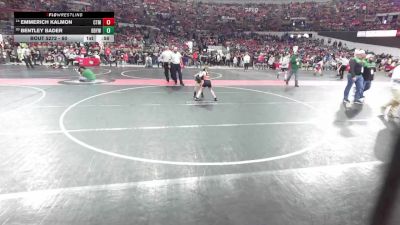 60 lbs Cons. Round 2 - Emmerich Kalmon, Richland Center Youth Wrestling vs Bentley Bader, Beaver Dam Youth Wrestling