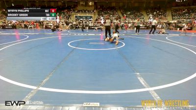 70 lbs Round Of 32 - Myryn Phillips, Mat Rats Rebooted vs Brodey Green, Thoroughbred Wrestling Academy
