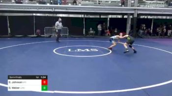 87 lbs Semifinal - George Johnson, Gps vs Devon Weber, Leroy