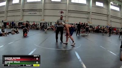 190 lbs Round 2 (4 Team) - Domenic Willis, OMP vs Hunter Snyder, All American