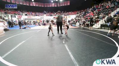 40 lbs Consolation - Jase Tyson, Verdigris Youth Wrestling vs Lucas Weisinger, Wyandotte Youth Wrestling