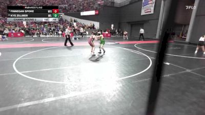 120 lbs Champ. Round 2 - Finnegan Spoke, WYSO vs Kye Zillmer, Melrose-Mindoro