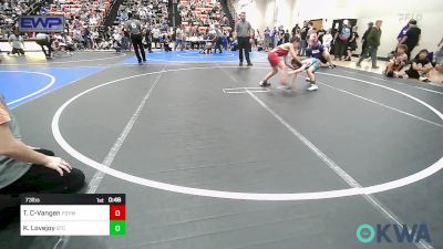 73 lbs Semifinal - Tsu-tli Christie-Vangen, Fort Gibson Youth Wrestling vs Kase Lovejoy, Sallisaw Takedown Club