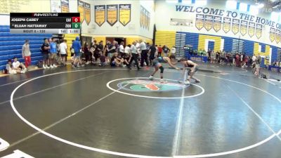 120 lbs Champ. Round 1 - Joseph Carey, Caveman vs Elijah Hattaway, Camden County Outsiders