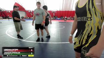 157 lbs Champ Round 1 (16 Team) - Justus Spengler, Millie Lacs vs Oakley Pluess, Wisconsin Rapids