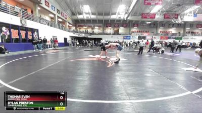 174 lbs Cons. Round 6 - Thomas Even, Grand View (Iowa) vs Dylan Preston, Cumberlands (Ky.)