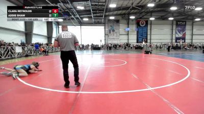 100 lbs Round Of 32 - Clara Reynolds, CT vs Addie Shaw, SC