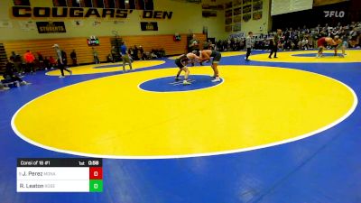 141 lbs Consi Of 16 #1 - Jacob Perez, Monache vs Roman Leaton, Roseburg (OR)