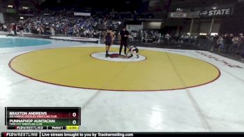 100 lbs Champ. Round 1 - Braxton Andrews, Gig Harbor Grizzlies Wrestling Club vs Punnaphop Auntachai, Twin City Wrestling Club