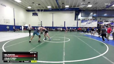 197 lbs Cons. Round 1 - Colin O`Neill, Elmhurst College vs Nic Poston, University Of Dubuque