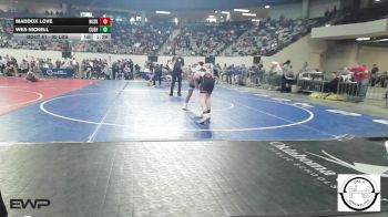 92 lbs Quarterfinal - Maddox Love, Husky Wrestling Club vs Wes Nickell, Cushing