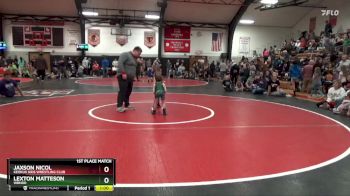 Bracket 4 lbs 1st Place Match - Jaxson Nicol, Keokuk Kids Wrestling Club vs Lexton Matteson, WBNDD