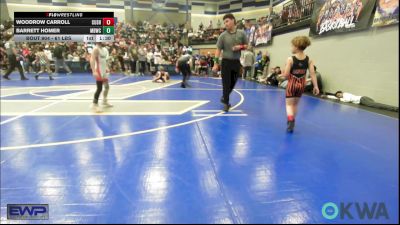 61 lbs Round Of 16 - Woodrow Carroll, Cushing vs Barrett Homer, Mustang Bronco Wrestling Club