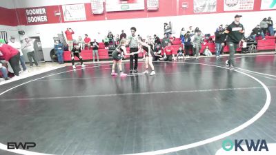90 lbs Rr Rnd 3 - Audrey Crandell, Grove Takedown Club vs Evelyn Campbell, Verdigris Youth Wrestling