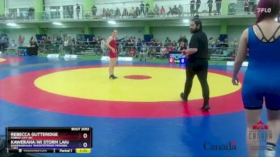 57kg Cons. Round 2 - Rebecca Gutteridge, Forest City WC vs Kaweraha:wi Storm Lahache, Kanieinkehaka Tehontatienas Mohawk / HBS