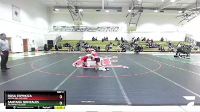 148 lbs Quarterfinal - Rosa Espinoza, Santa Ana College vs Santana Gonzales, Palomar College