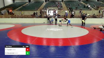 130 lbs 3rd Place - Tavares Tucker, Bremen Takedown Club vs Beckett Bovenizer, West Forsyth Wrestling Club