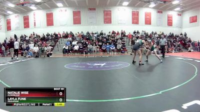 110 lbs Semifinal - Layla Funk, Mogadore vs Natalie Wise, Cloverleaf