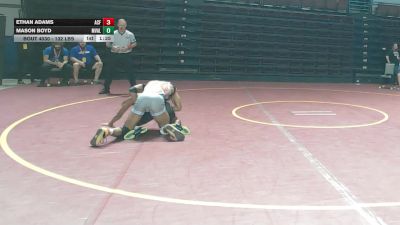 132 lbs Round Of 16 - Ethan Adams, AC Flora vs Mason Boyd, Midland Valley