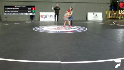 Bantam - 62 lbs Cons. Round 3 - Kyle Niemetz, Cougar Youth Wrestling vs Everett Faull, Red Wave Wrestling