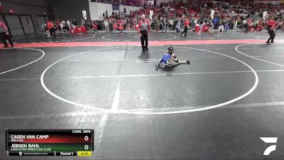 51 lbs Cons. Semi - Casen Van Camp, Brillion vs Jebsen Bahl, Lancaster Wrestling Club