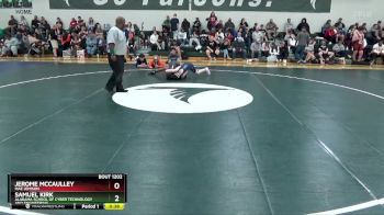 120 lbs Cons. Round 3 - Samuel Kirk, Alabama School Of Cyber Technology And Engineering vs Jerome Mccaulley, Mae Jemison