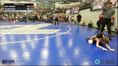 61 lbs Quarterfinal - Max Jansing, Prodigy Elite Wrestling vs Leland Riley, Midwest City Bombers Youth Wrestling Club