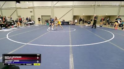 100 lbs Semis & 3rd Wb (16 Team) - Khyla Lipumano, Arizona vs Destiny Jones, Oklahoma