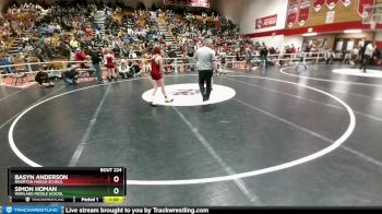 98 lbs Quarterfinal - Simon Homan, Worland Middle School vs Basyn Anderson, Riverton Middle School