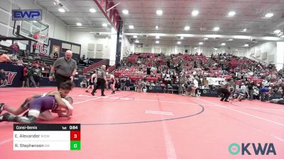 83 lbs Consolation - Elijah Alexander, Midwest City Bombers Youth Wrestling Club vs Reed Stephenson, Bristow Wrestling