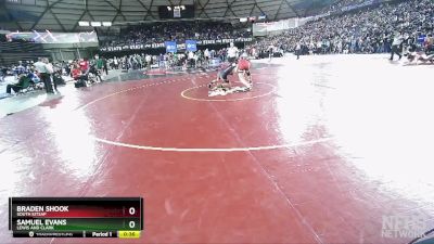 4A 150 lbs Cons. Round 1 - Samuel Evans, Lewis And Clark vs Braden Shook, South Kitsap