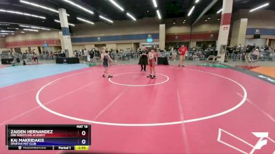 100 lbs Quarterfinal - Zaiden Hernandez, ONE Wrestling Academy vs Kai Makridakis, Spartan Mat Club