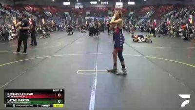 90 lbs Semifinal - Keegan Leclear, Michigan West WC vs Layne Martin, Michigan Grappler RTC