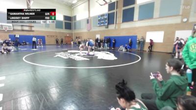 170lbs Quarterfinal - Lindsey Shipp, Peninsula (Girls) vs Samantha Wilner, Glacier Peak (Girls)